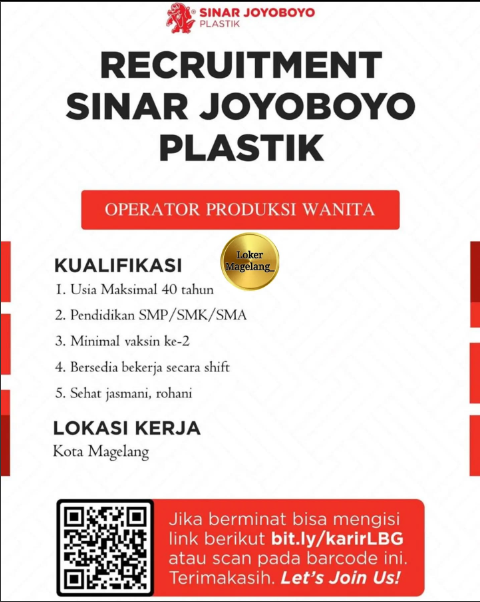 OPERATOR PRODUKSI WANITA